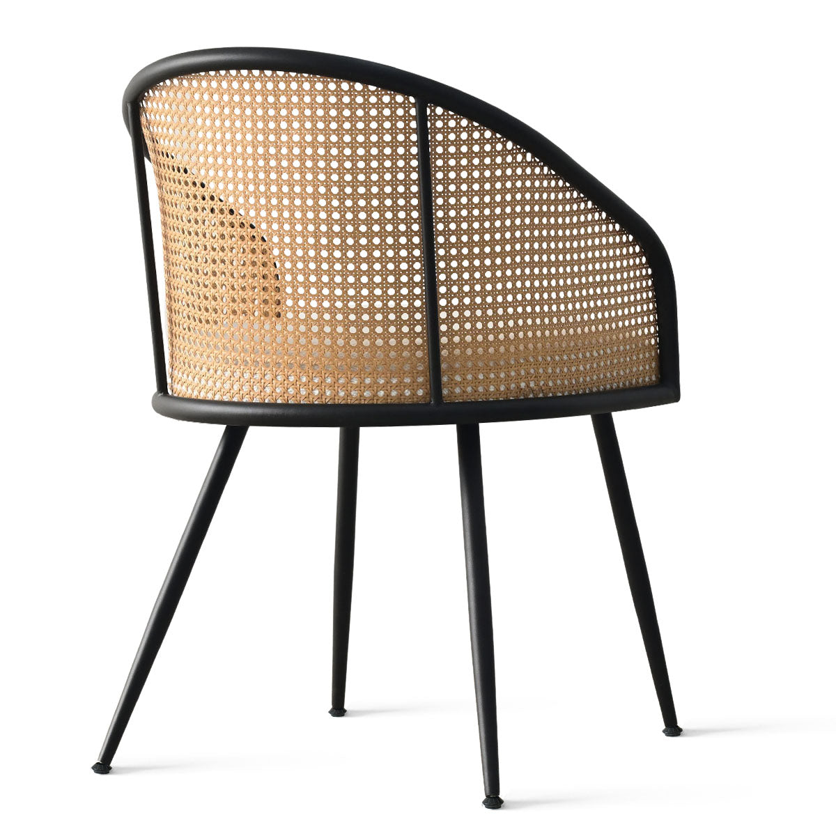 Jules Upholstered Rattan Dining Chair with Arms (Set of 4)