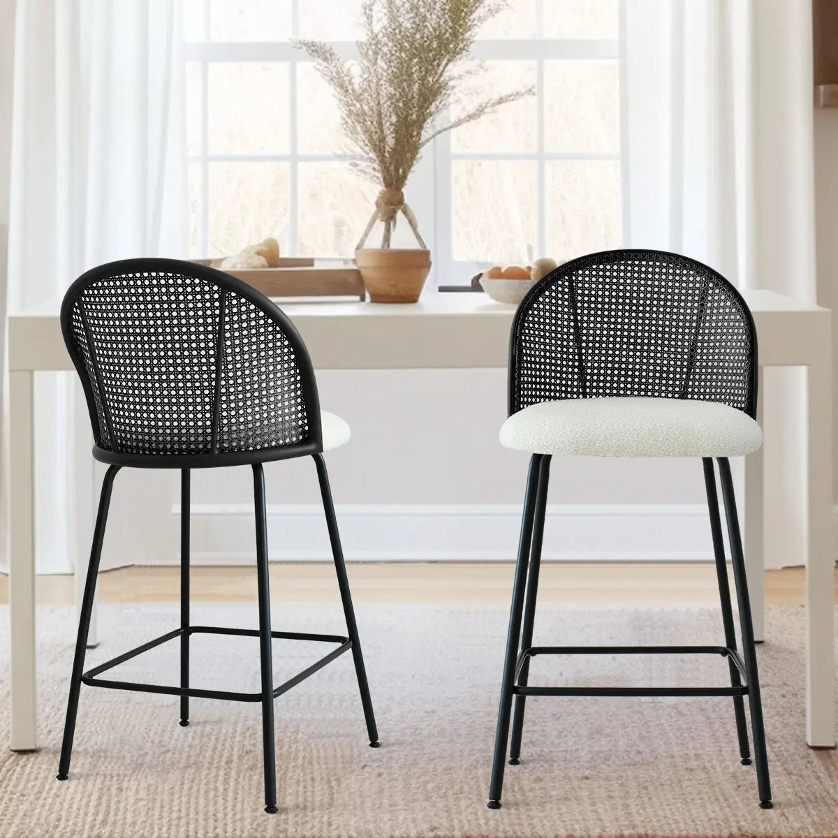 Rattan Bistro Height Chairs Wicker Counter Height Chair