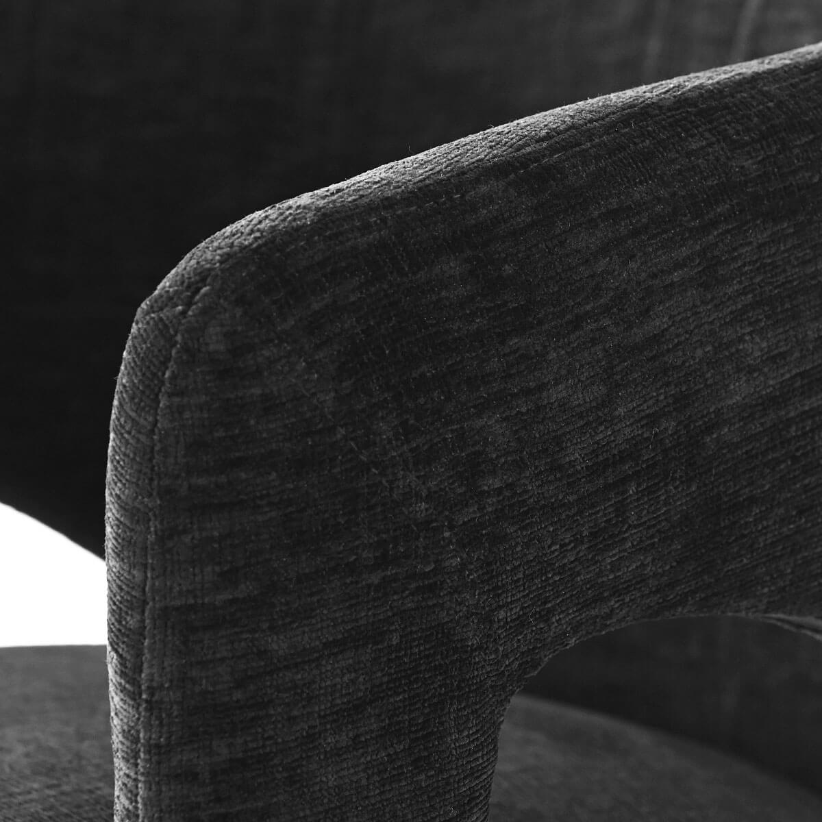 Khloe Modern Chenille Dining Chair with Arms (Set of 2)