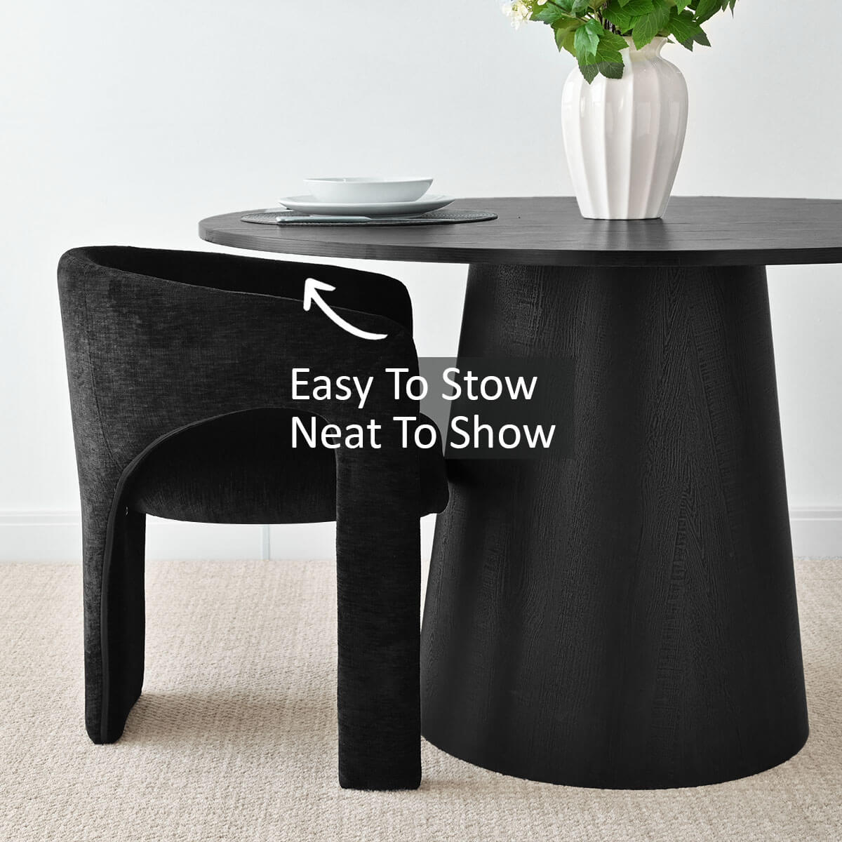 Khloe Modern Chenille Dining Chair with Arms (Set of 2)