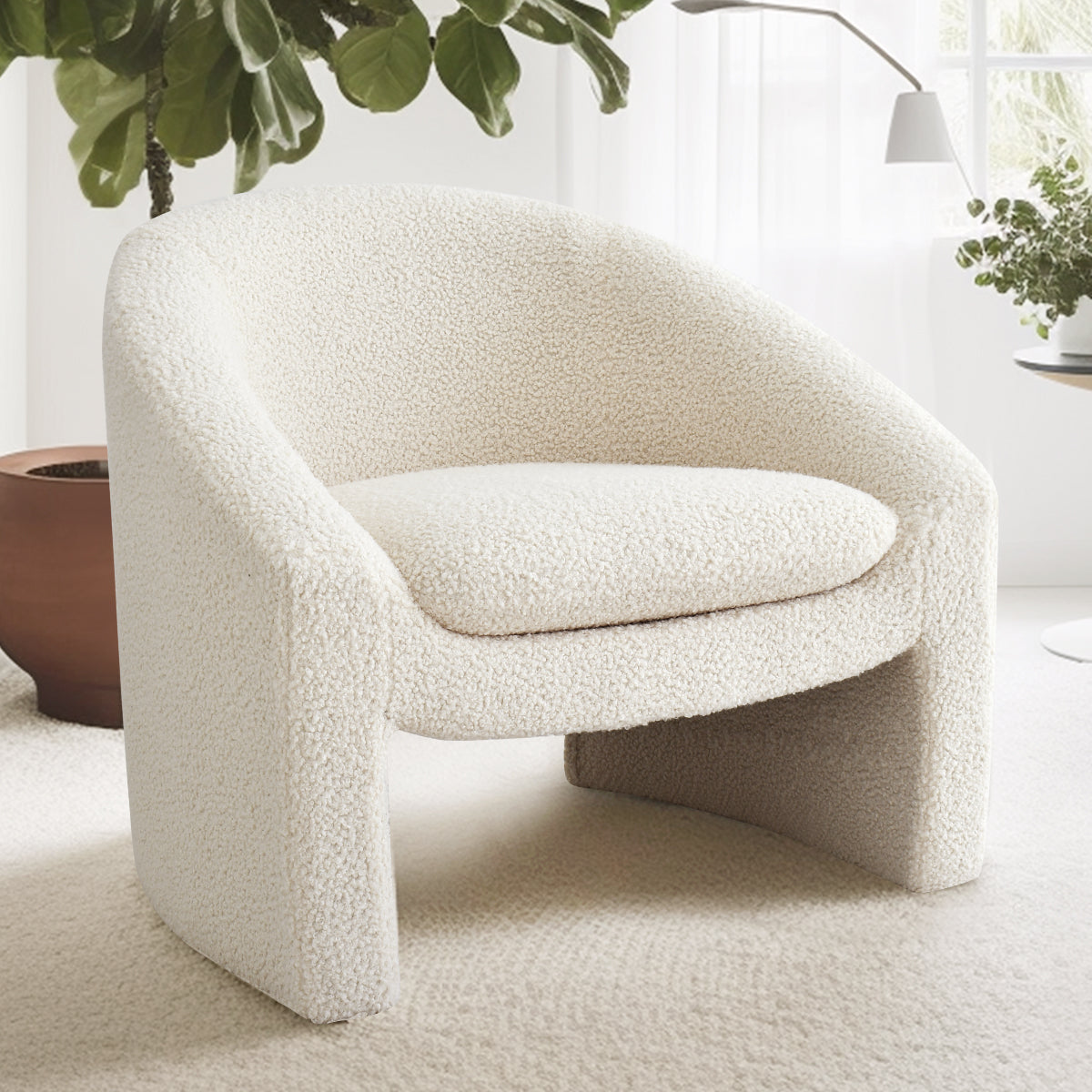 [Closeout-Only 199.99$]Kiki 32" Modern Boucle Accent Chair with Arms