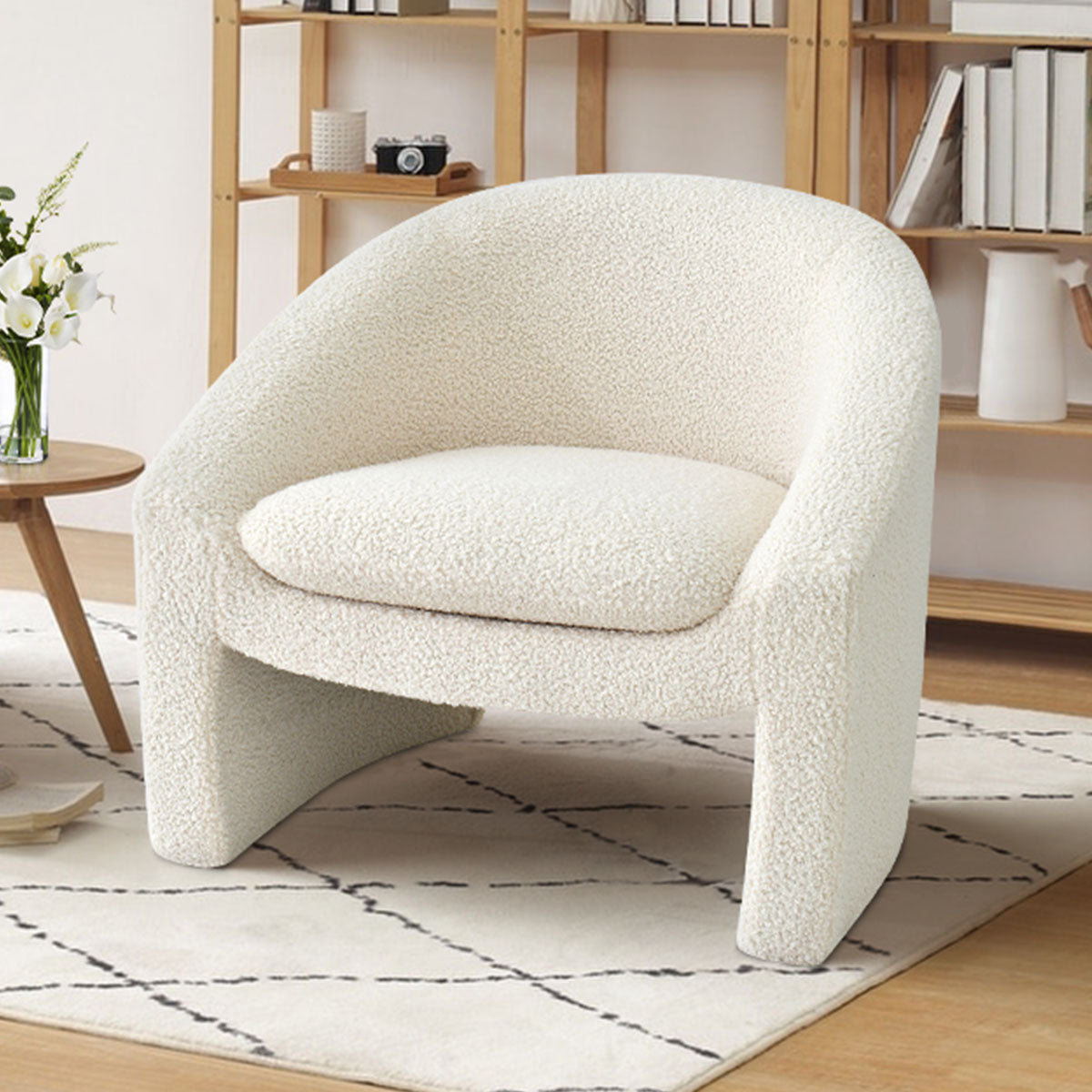 [Closeout-Only 199.99$]Kiki 32" Modern Boucle Accent Chair with Arms