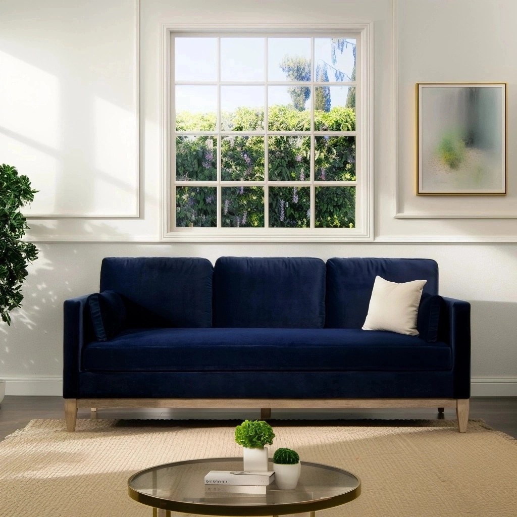 Portland 84" Modern Velvet Sofa