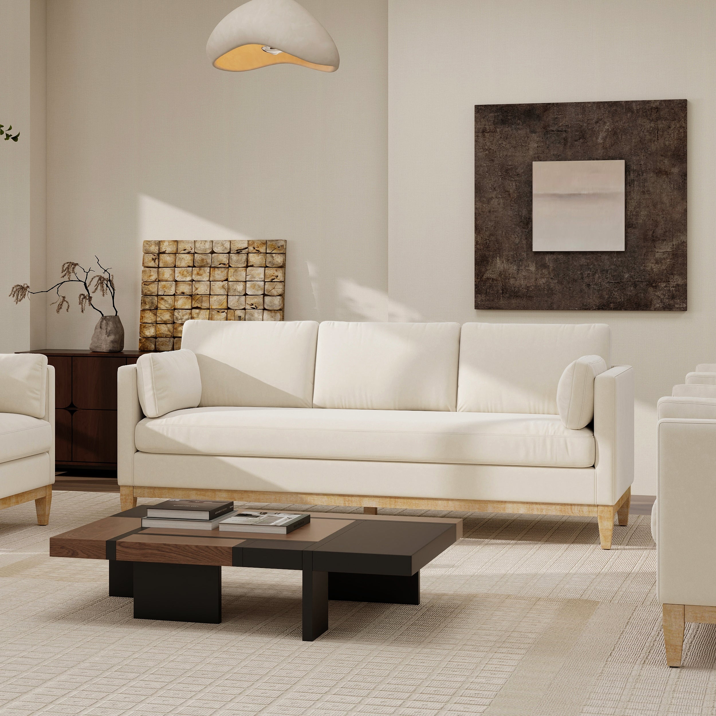 Portland 84" Modern Velvet Sofa