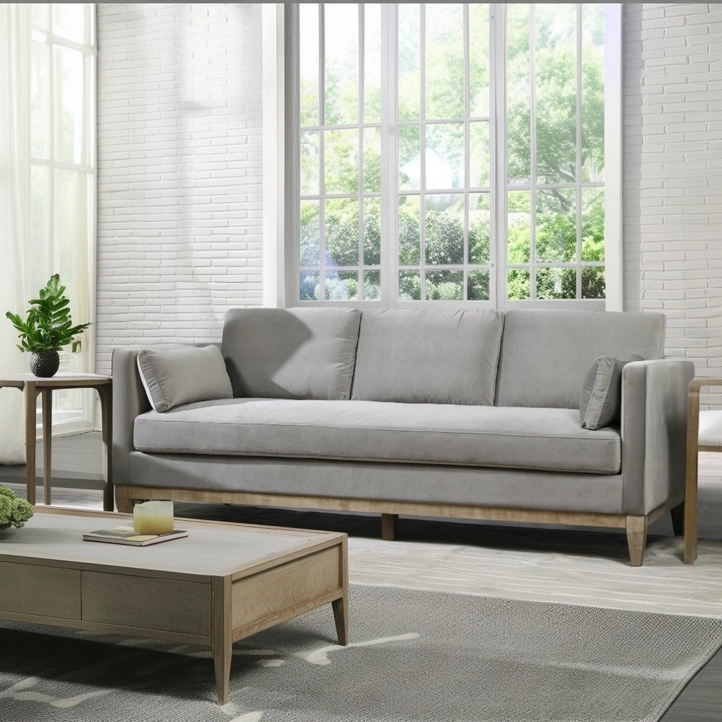 Portland 84" Modern Velvet Sofa