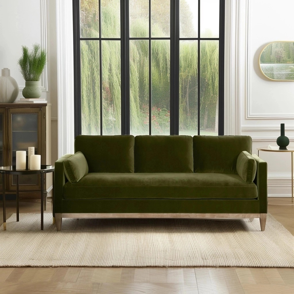 Portland 84" Modern Velvet Sofa