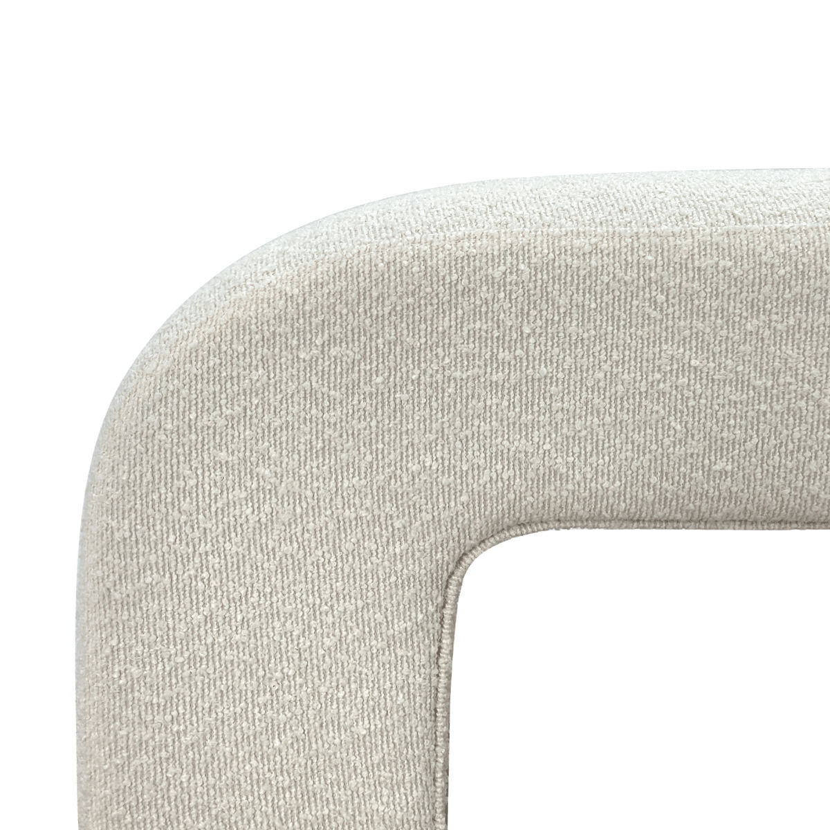 Lily 47" Modern Beige Boucle Waterfall Bench