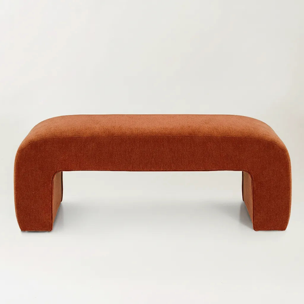 Lily 47" Chenille Accent Waterfall Bench