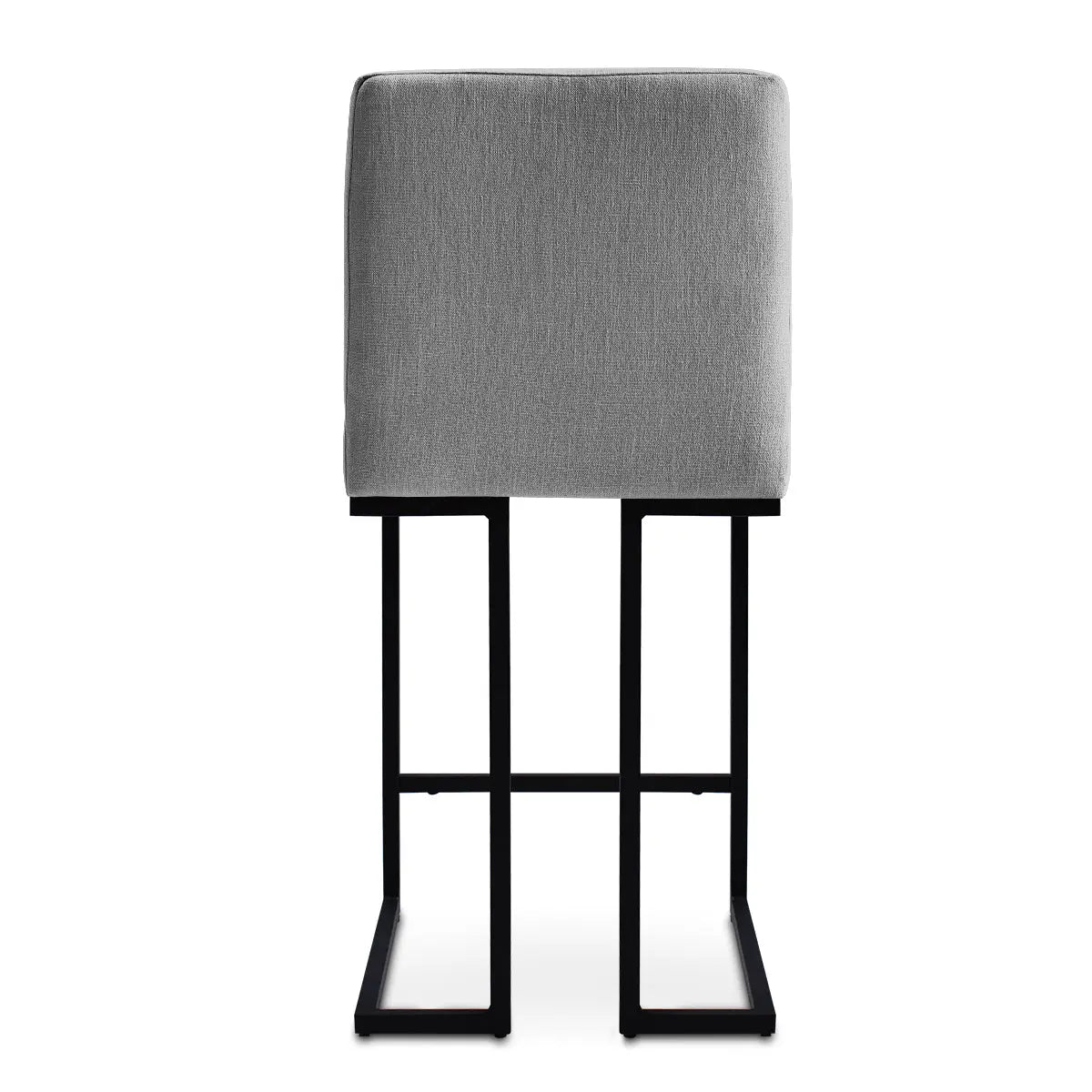 Mason Modern Metal Frame Upholstered Counter Stool with sleek black legs, stylish and minimalist design.