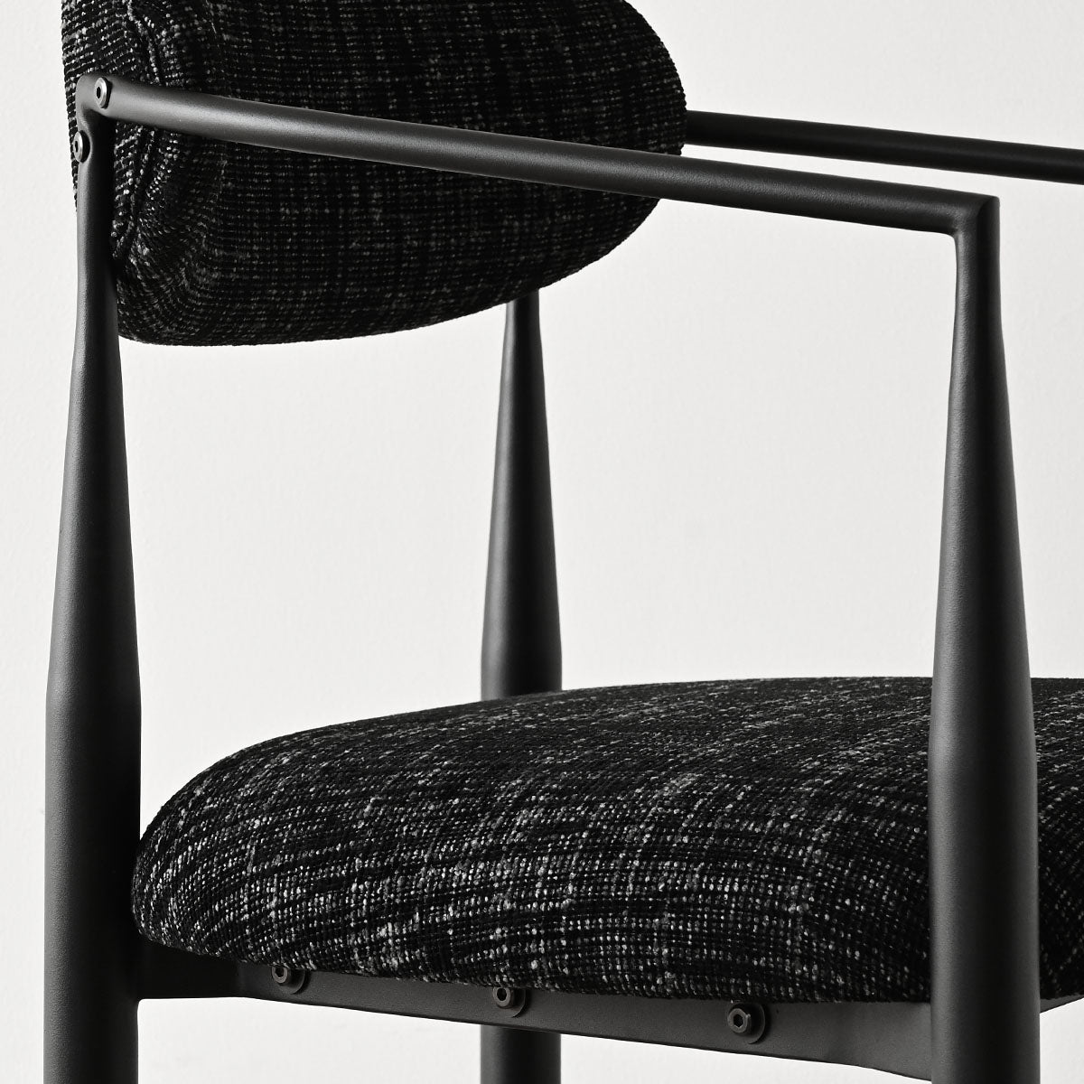 Manhattan 25.5" Chenille Metal Frame Counter Stool With Armrest And Footrest (Set of 2)