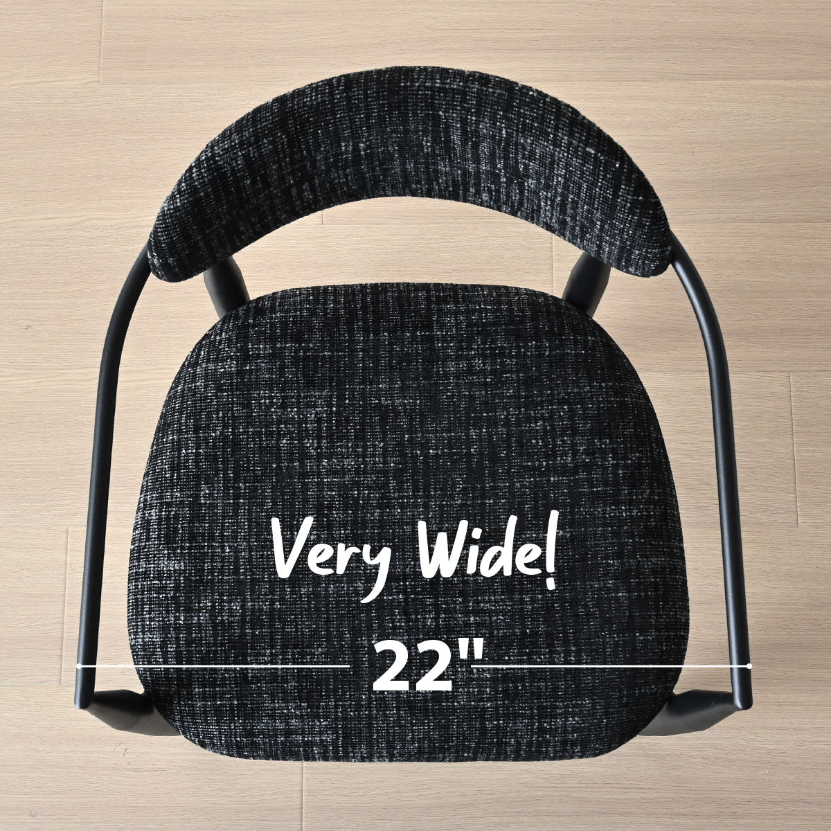 Manhattan 25.5" Chenille Metal Frame Counter Stool With Armrest And Footrest (Set of 2)