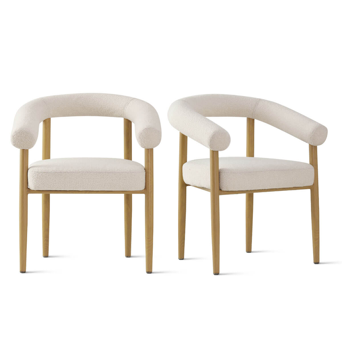 Melbourne Modern Boucle Upholstered Dining Chair (Set of 2)