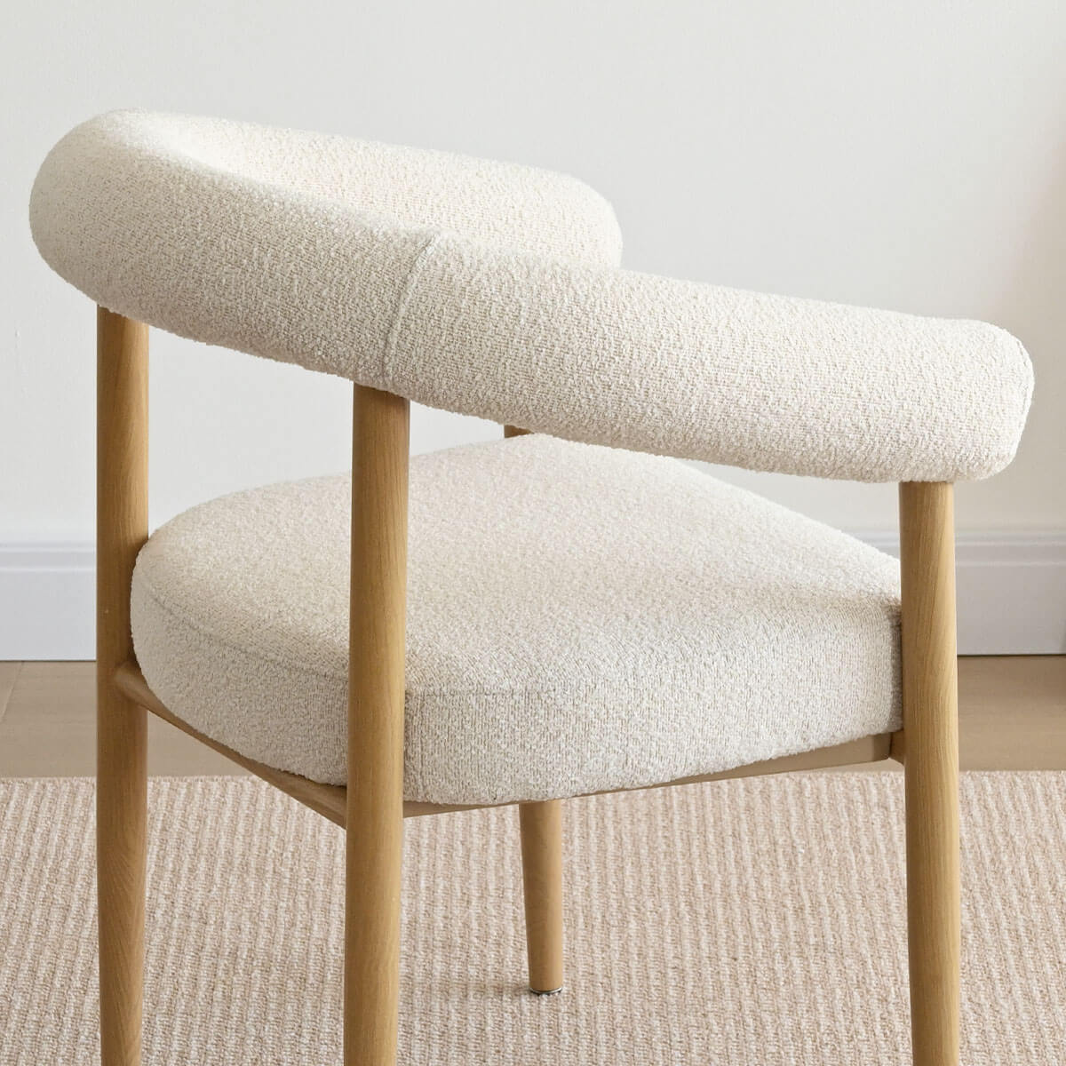 Melbourne Modern Boucle Upholstered Dining Chair (Set of 2)