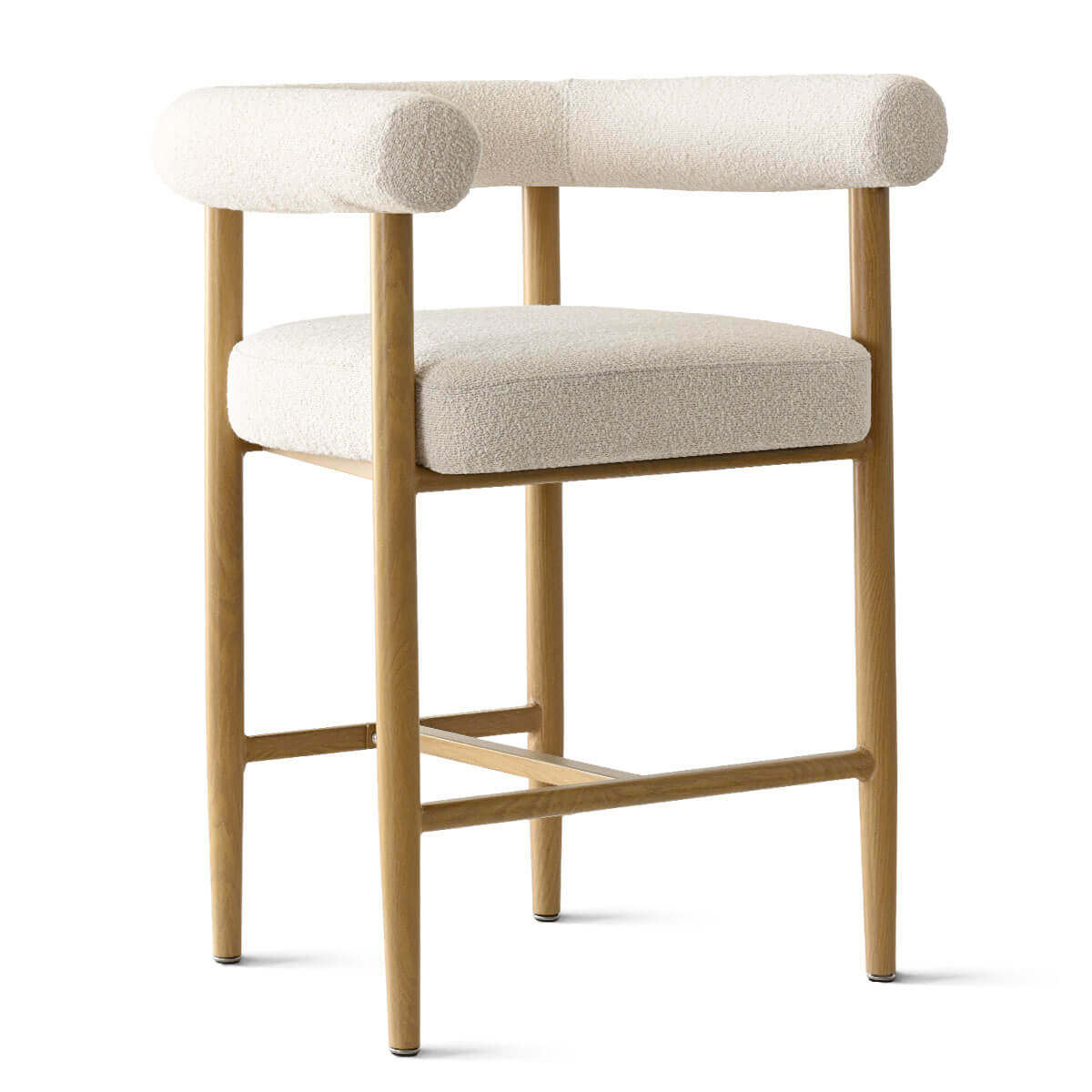 Melbourne 24" Boucle Counter Stool with Arms (Set of 2)