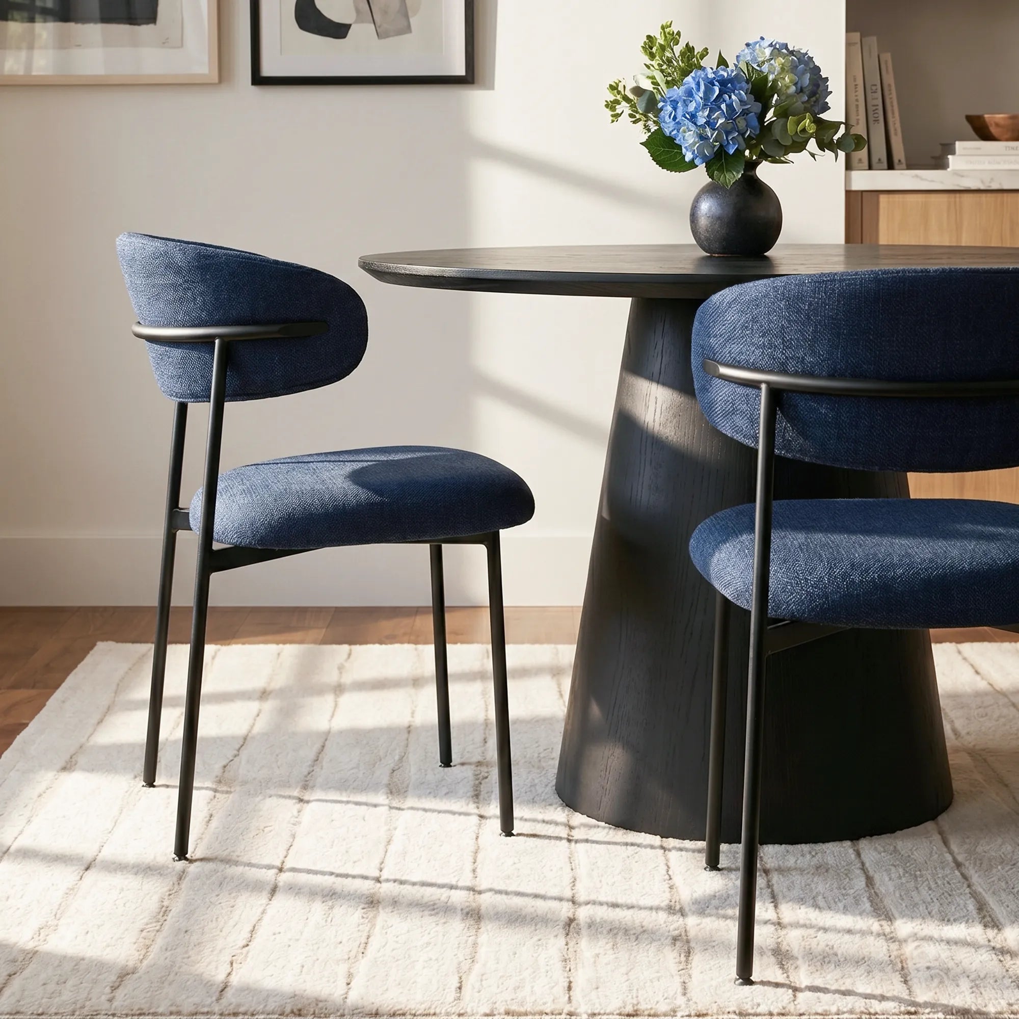 Merida Upholstered Dining Chair With Metal Legs (Set of 2)