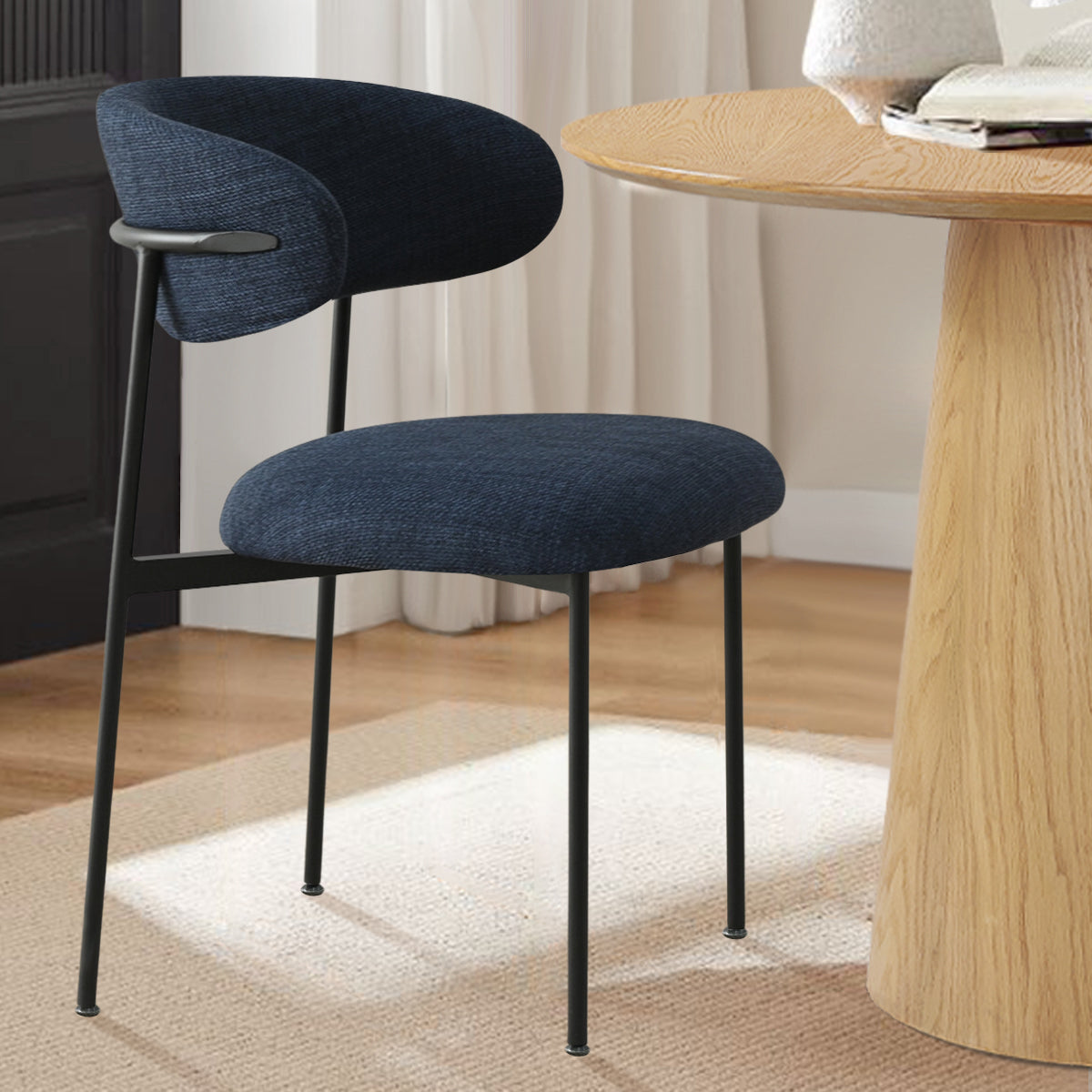 Merida Upholstered Dining Chair With Metal Legs (Set of 2)