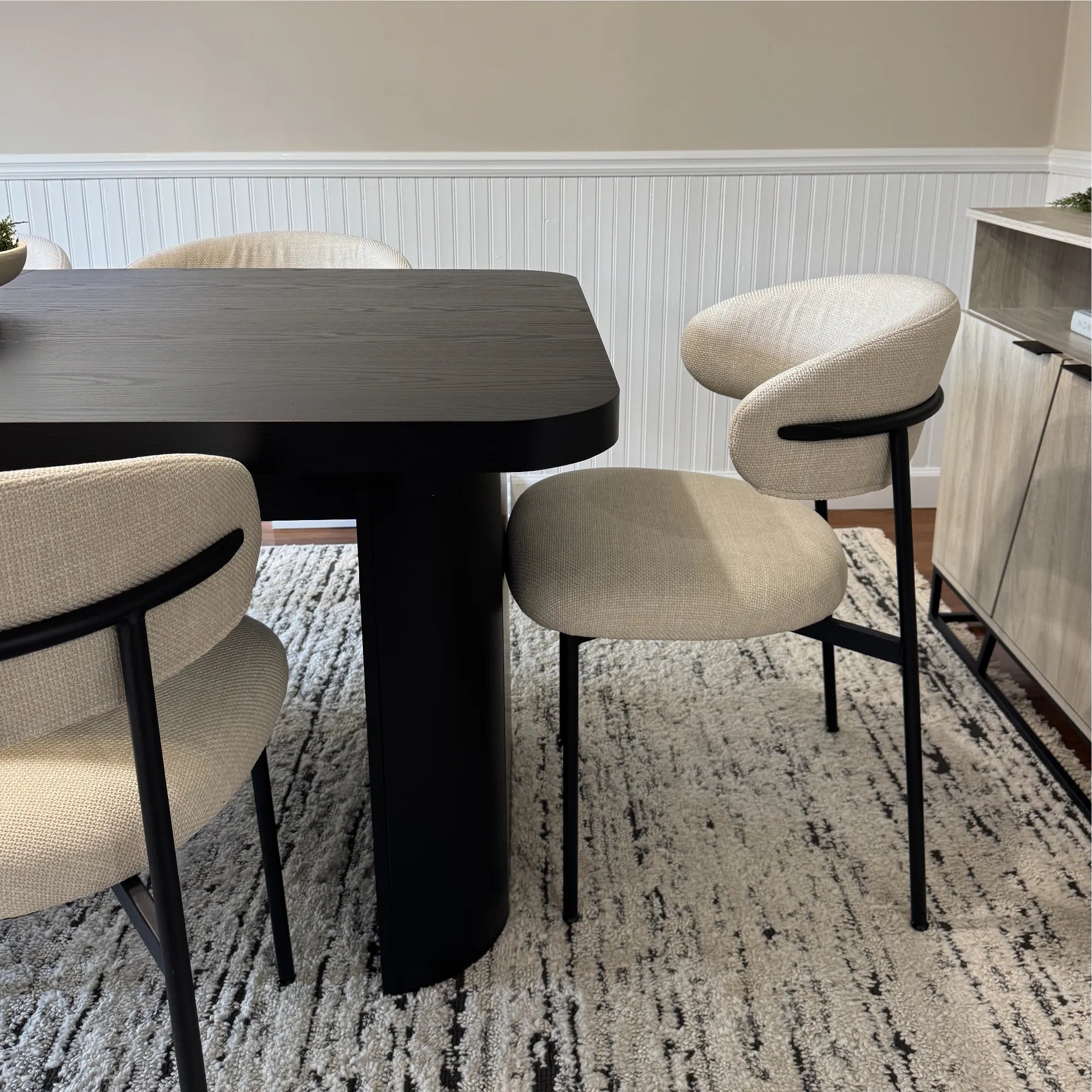 Merida Upholstered Dining Chair With Metal Legs (Set of 2)