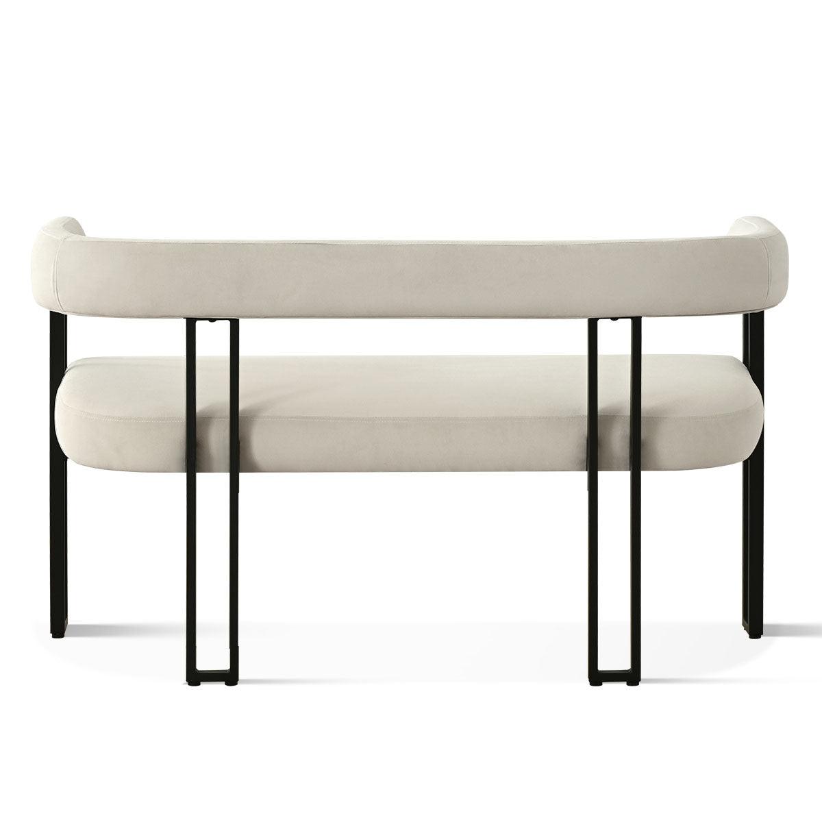 Mia 48.5" Modern Velvet Bench Loveseat