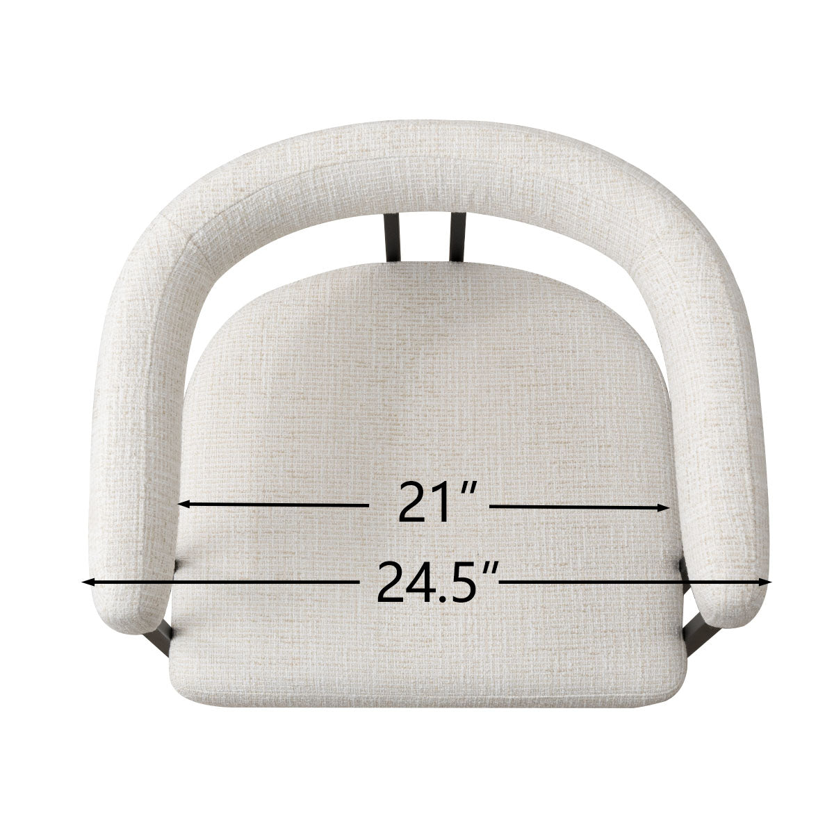 Mia Upholstered Dining Chair with Arms (Set of 2)