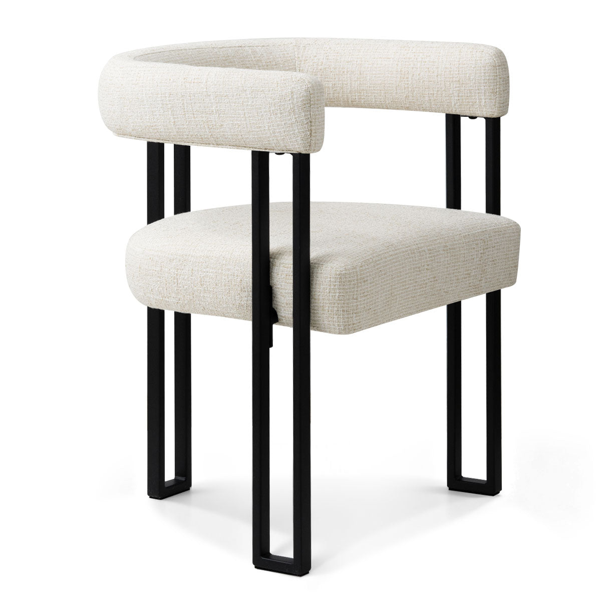 Mia Upholstered Dining Chair with Arms (Set of 2)