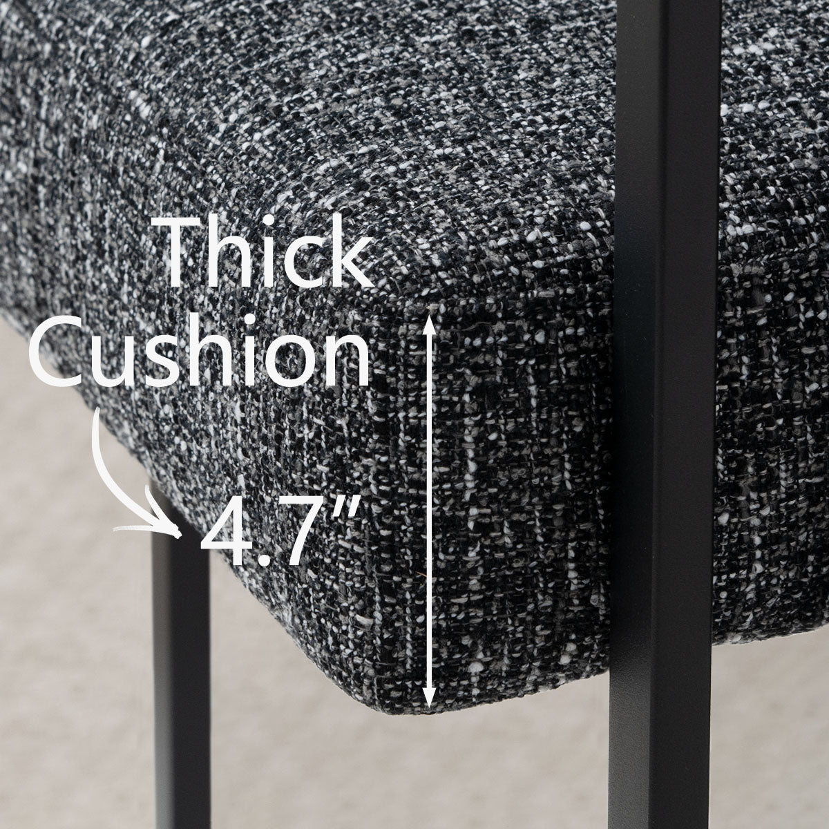 Mia Upholstered Dining Chair with Arms (Set of 2)