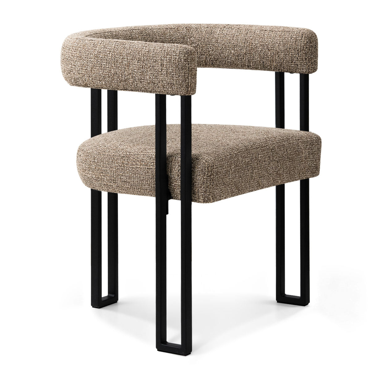 Mia Upholstered Dining Chair with Arms (Set of 2)