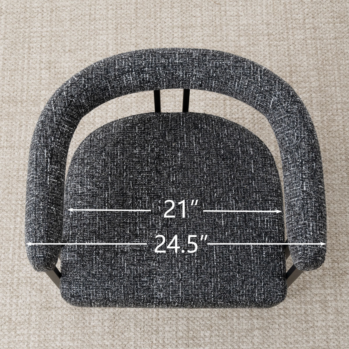 Mia 24" Modern Counter Stool with Arms (1-piece)