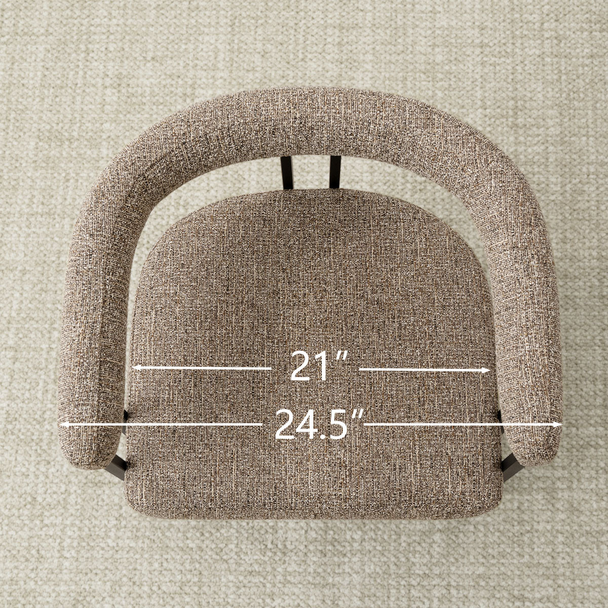 Mia 24" Modern Counter Stool with Arms (1-piece)