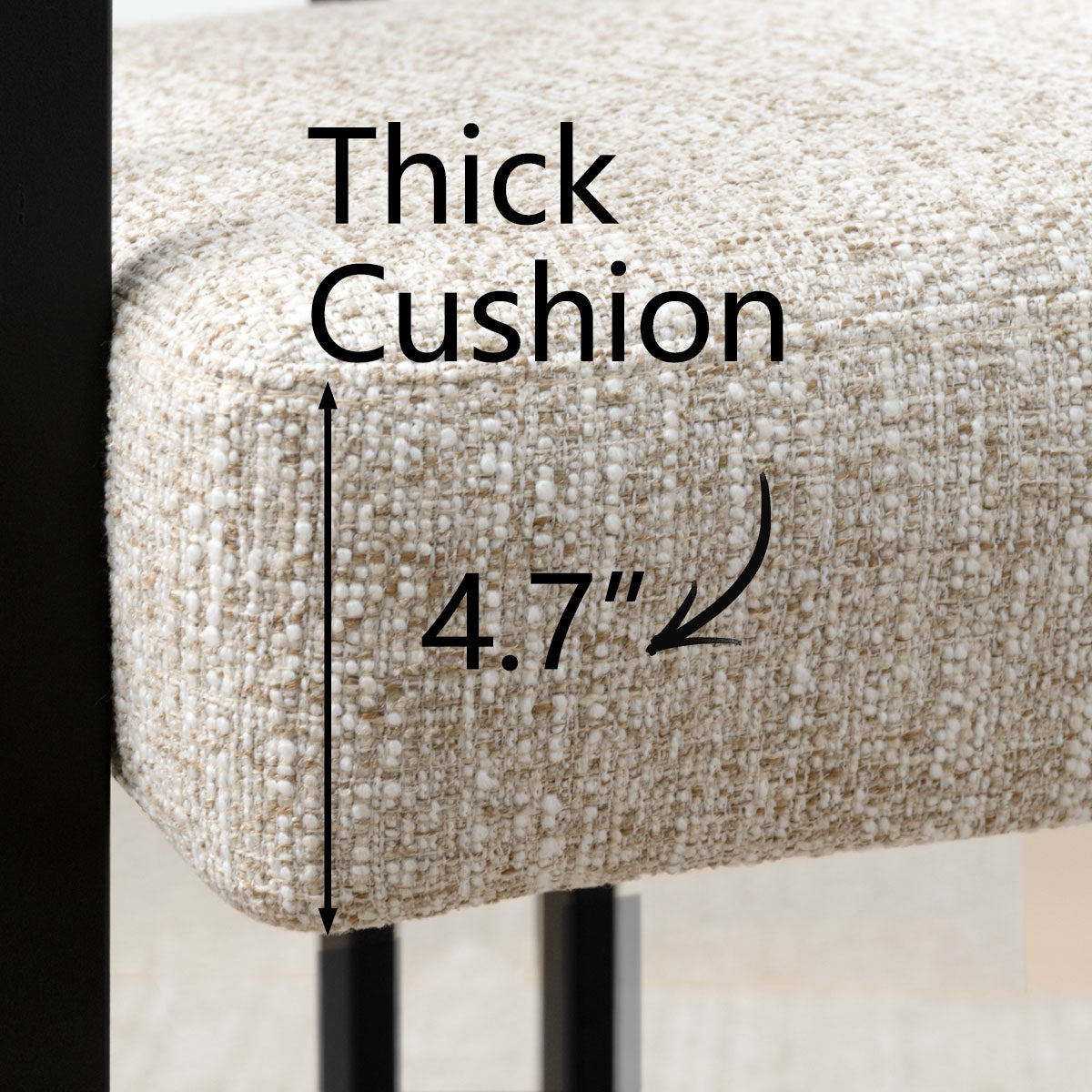 Mia 24" Modern Counter Stool with Arms (1-piece)