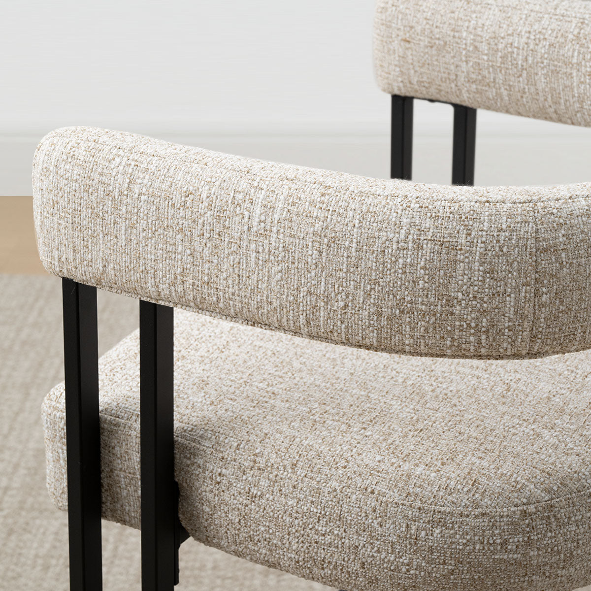 Mia 24" Modern Counter Stool with Arms (1-piece)