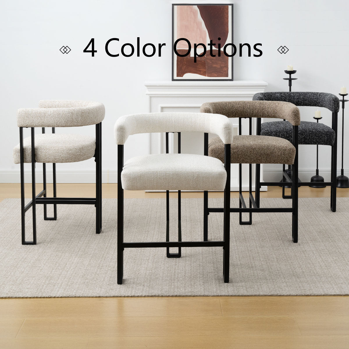 Mia 24" Modern Counter Stool with Arms (1-piece)