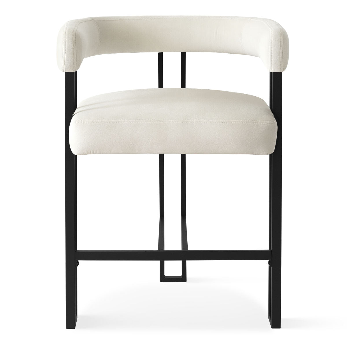 Mia 24" Modern Velvet Counter Stool with Arms (Set of 4)