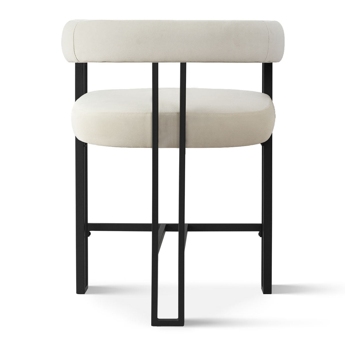 Mia 24" Modern Velvet Counter Stool with Arms (Set of 4)