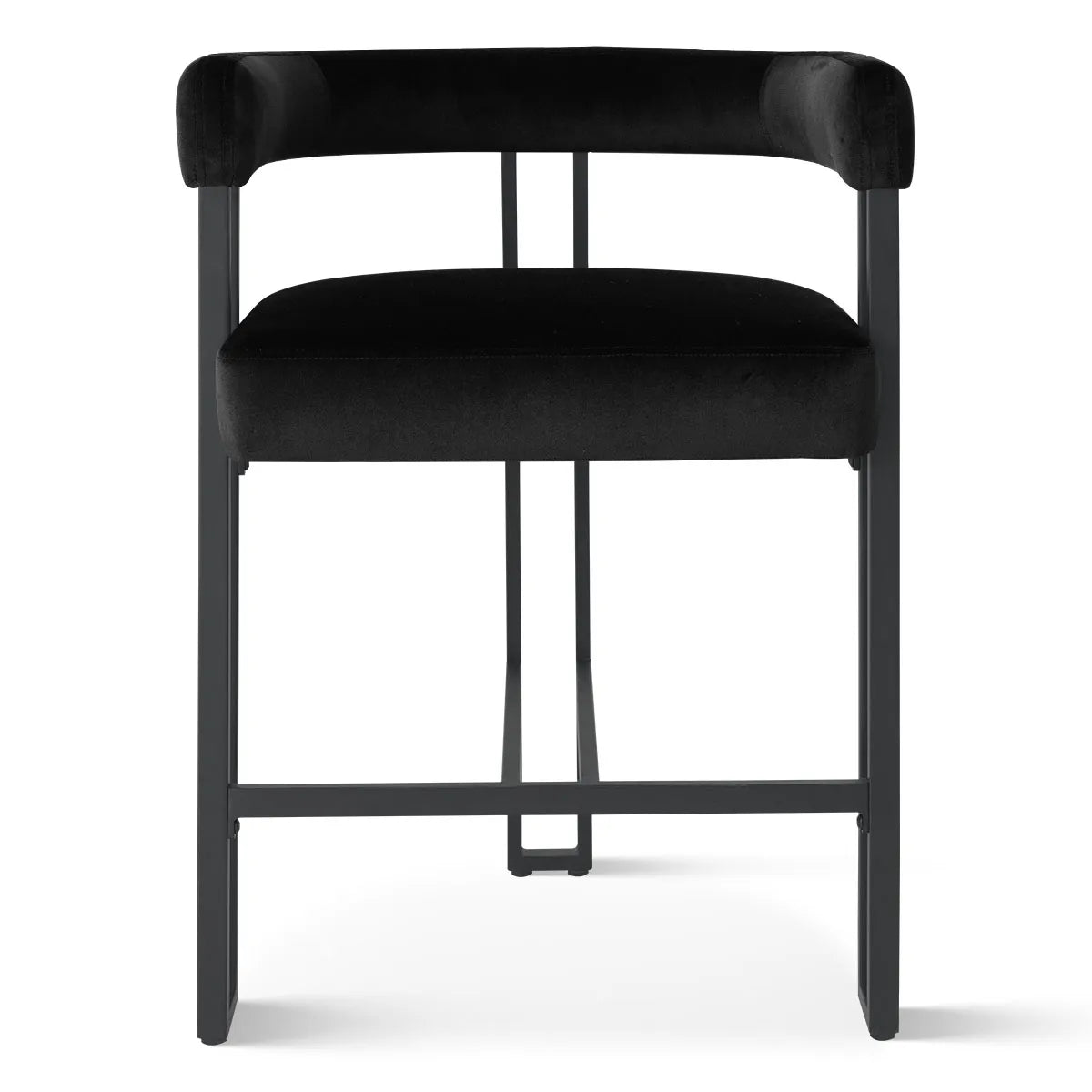 Mia 24" Modern Velvet Counter Stool with Arms (Set of 2)