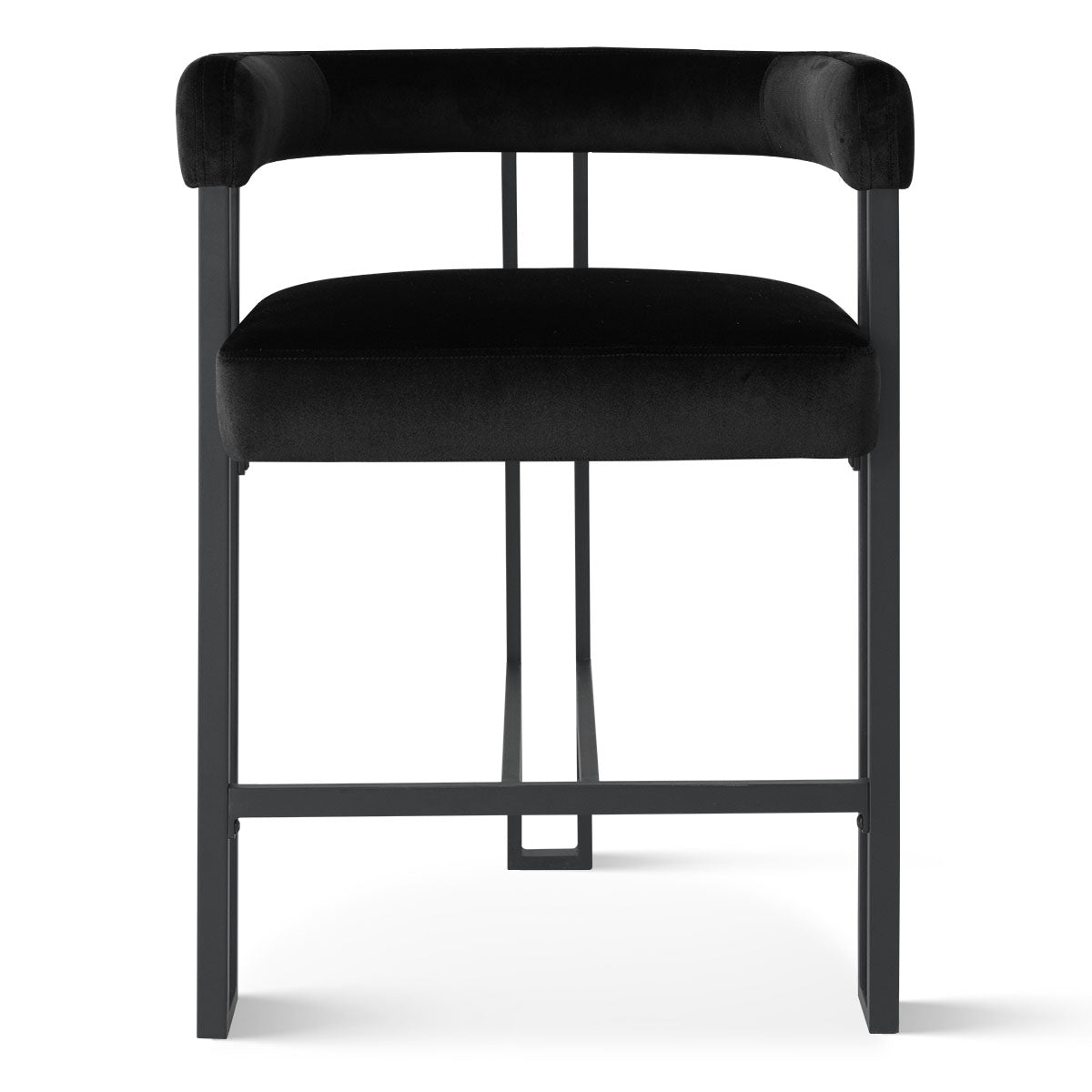 Mia 24" Modern Velvet Counter Stool with Arms (Set of 4)