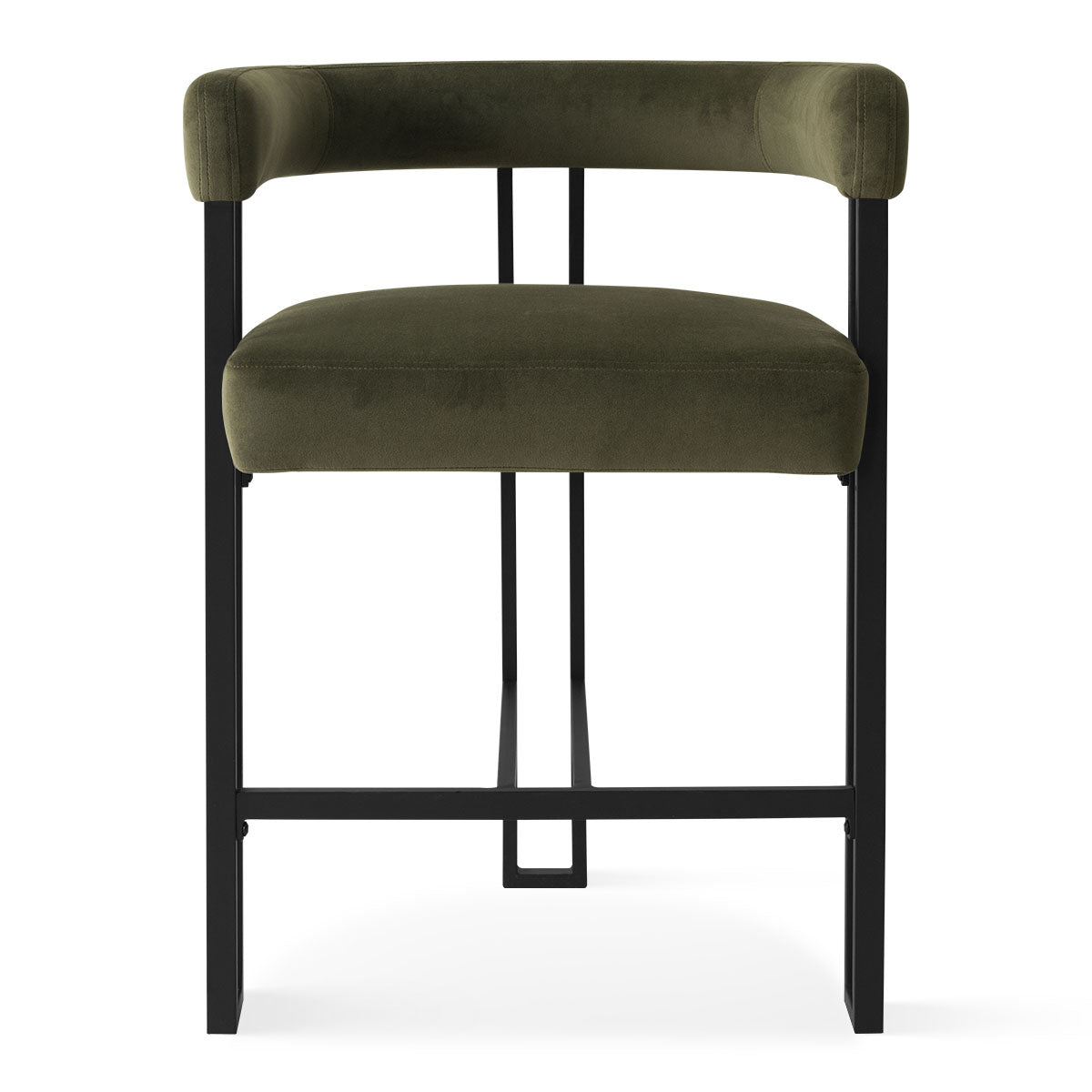 Mia 24" Modern Velvet Counter Stool with Arms (Set of 4)