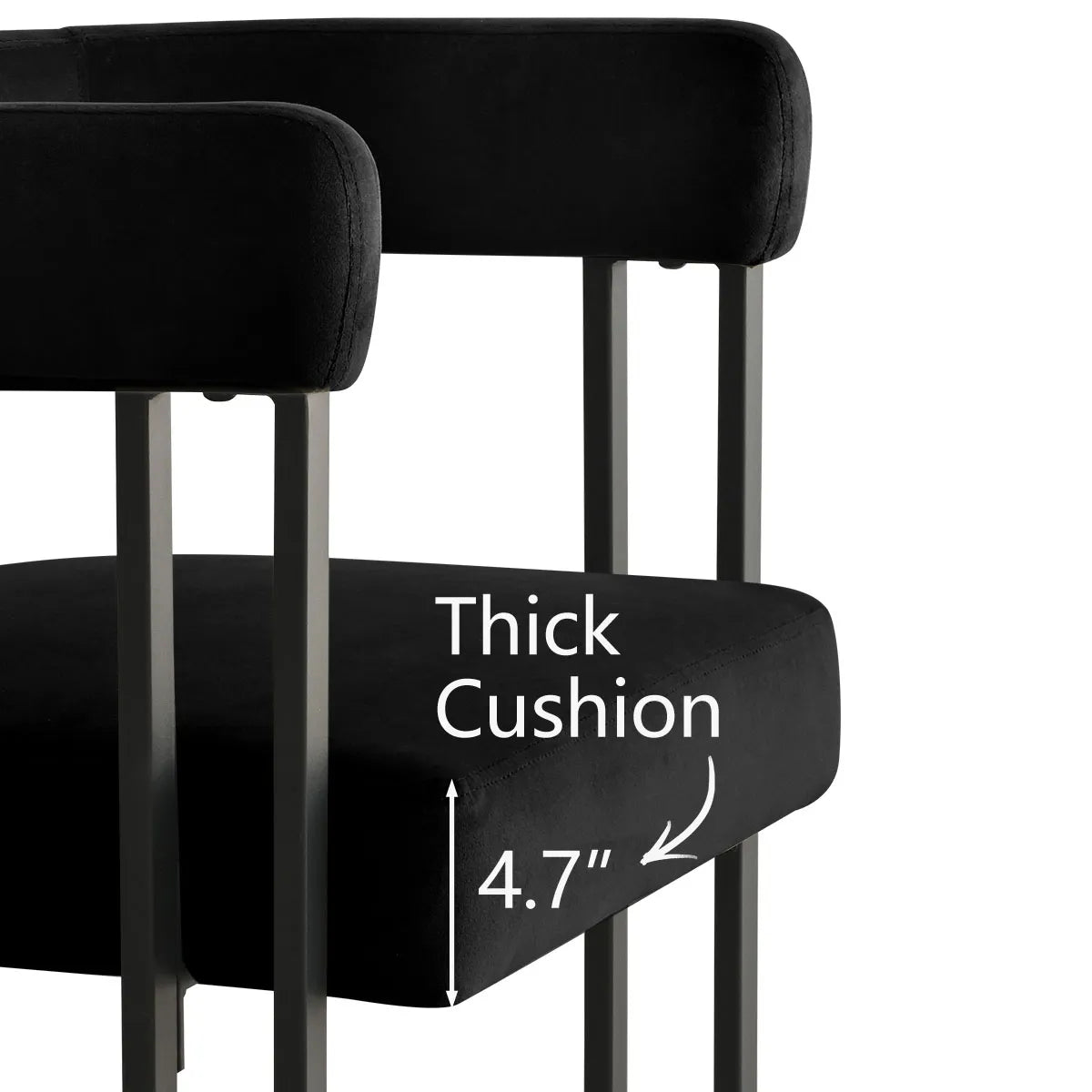 Mia Velvet Dining Chair with Arms (Set of 2)