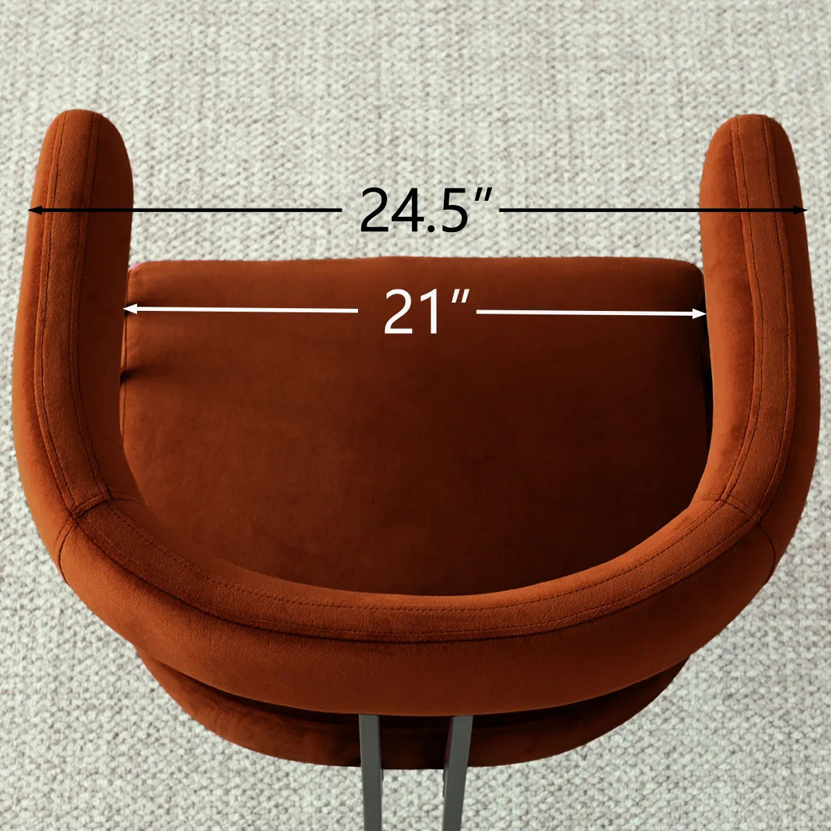 Mia Velvet Dining Chair with Arms (Set of 2)