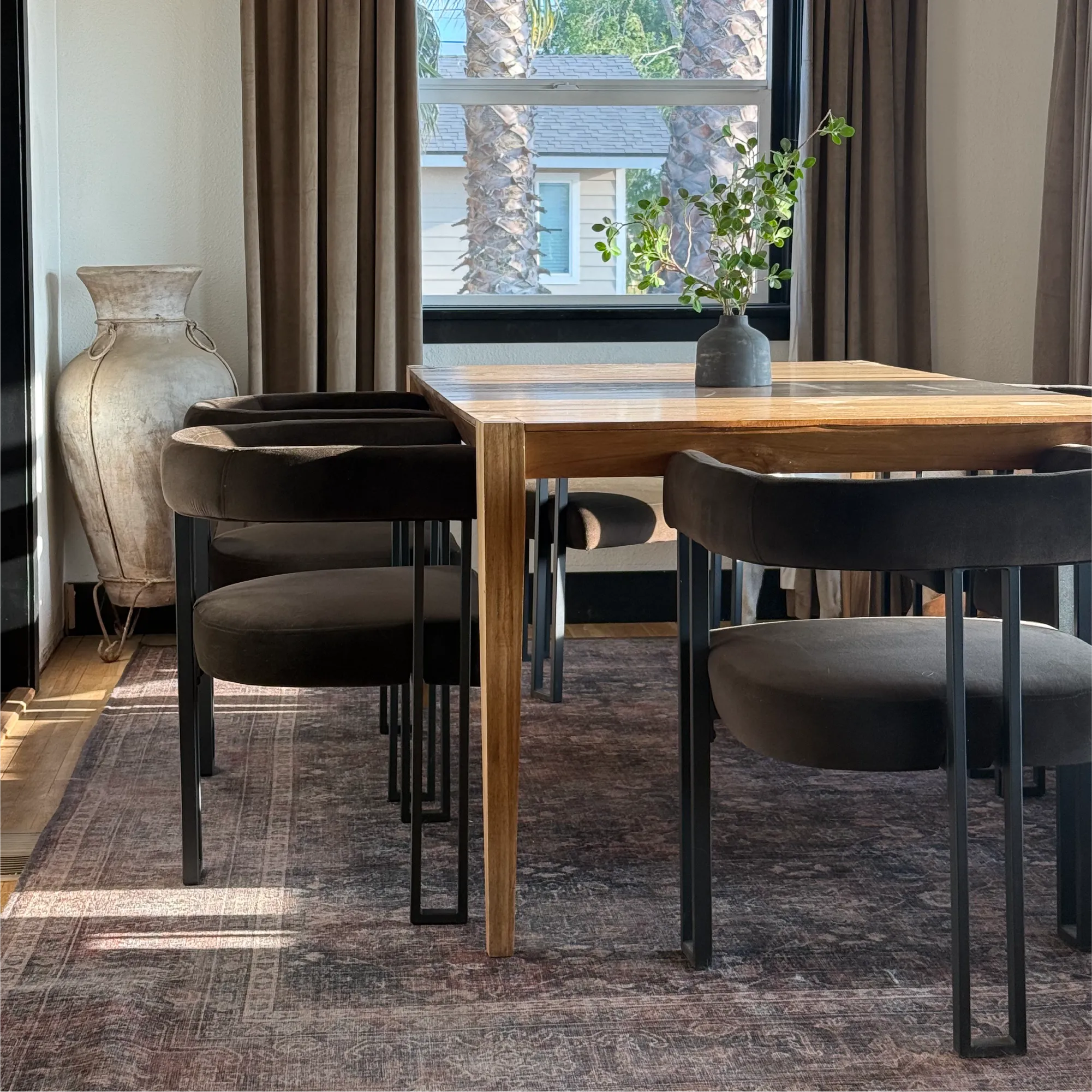 Mia Velvet Dining Chair with Arms (Set of 2)