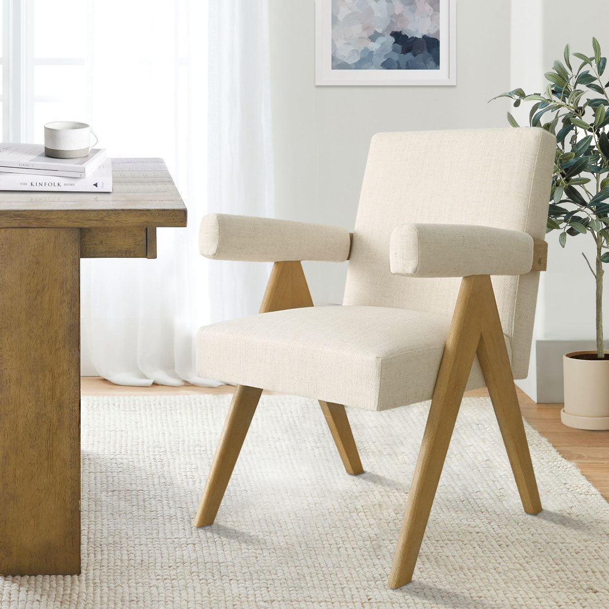 Morgan Upholstered Dining Chair with Arms (Set of 2)