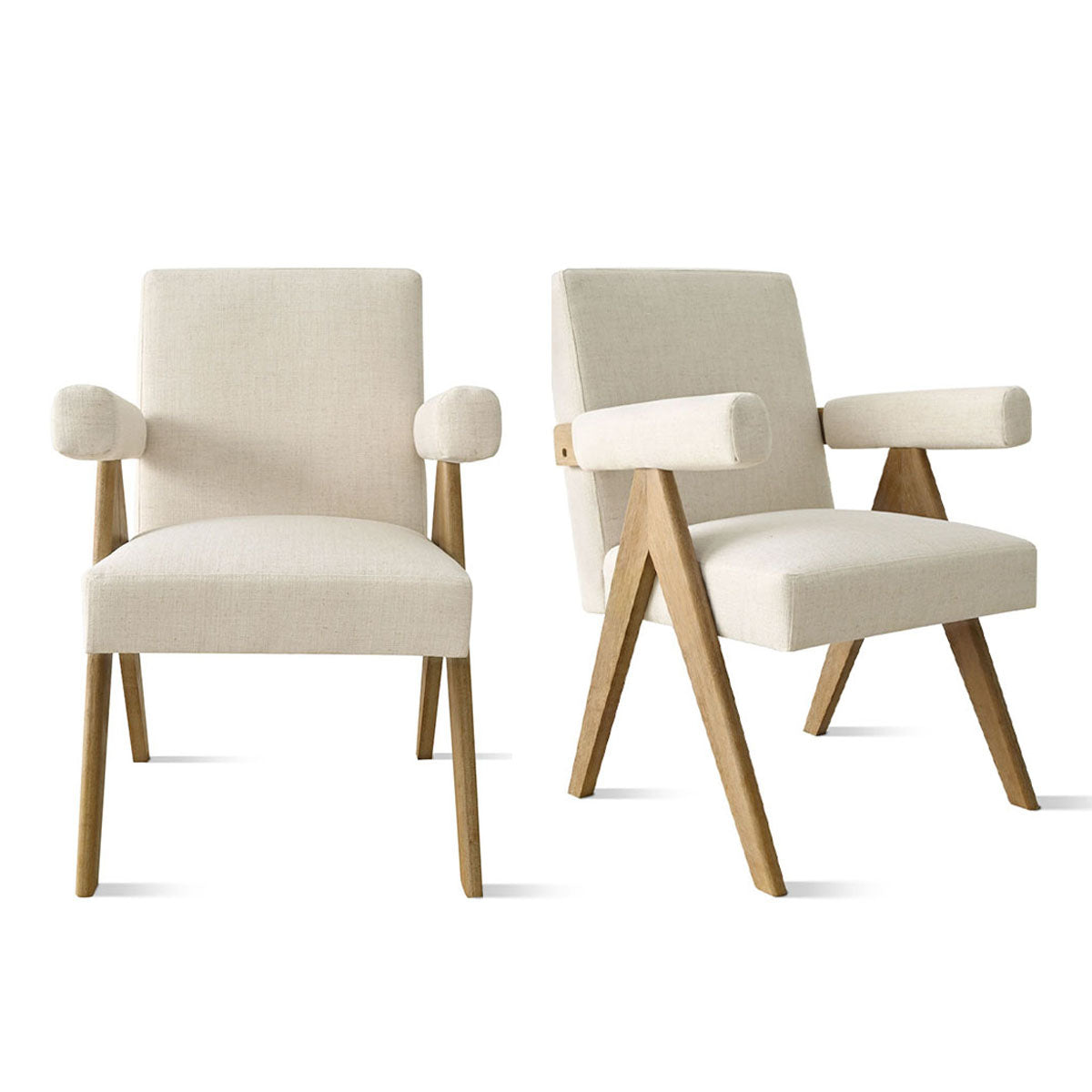 Morgan Upholstered Dining Chair with Arms (Set of 2)