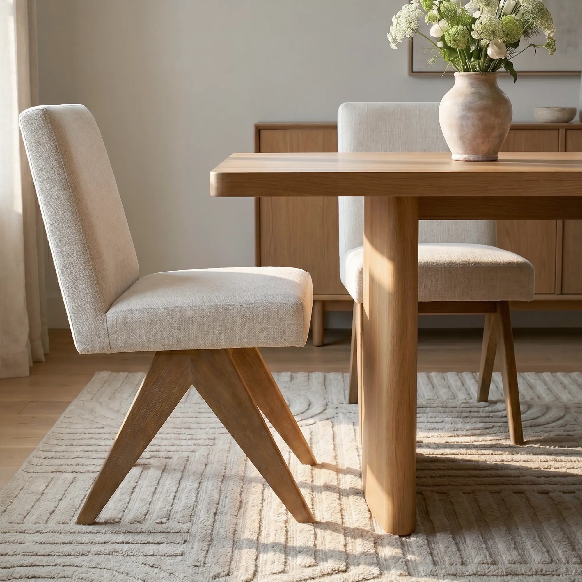 Morgan Mid-Century Upholstered Dining Chair (Set of 2)