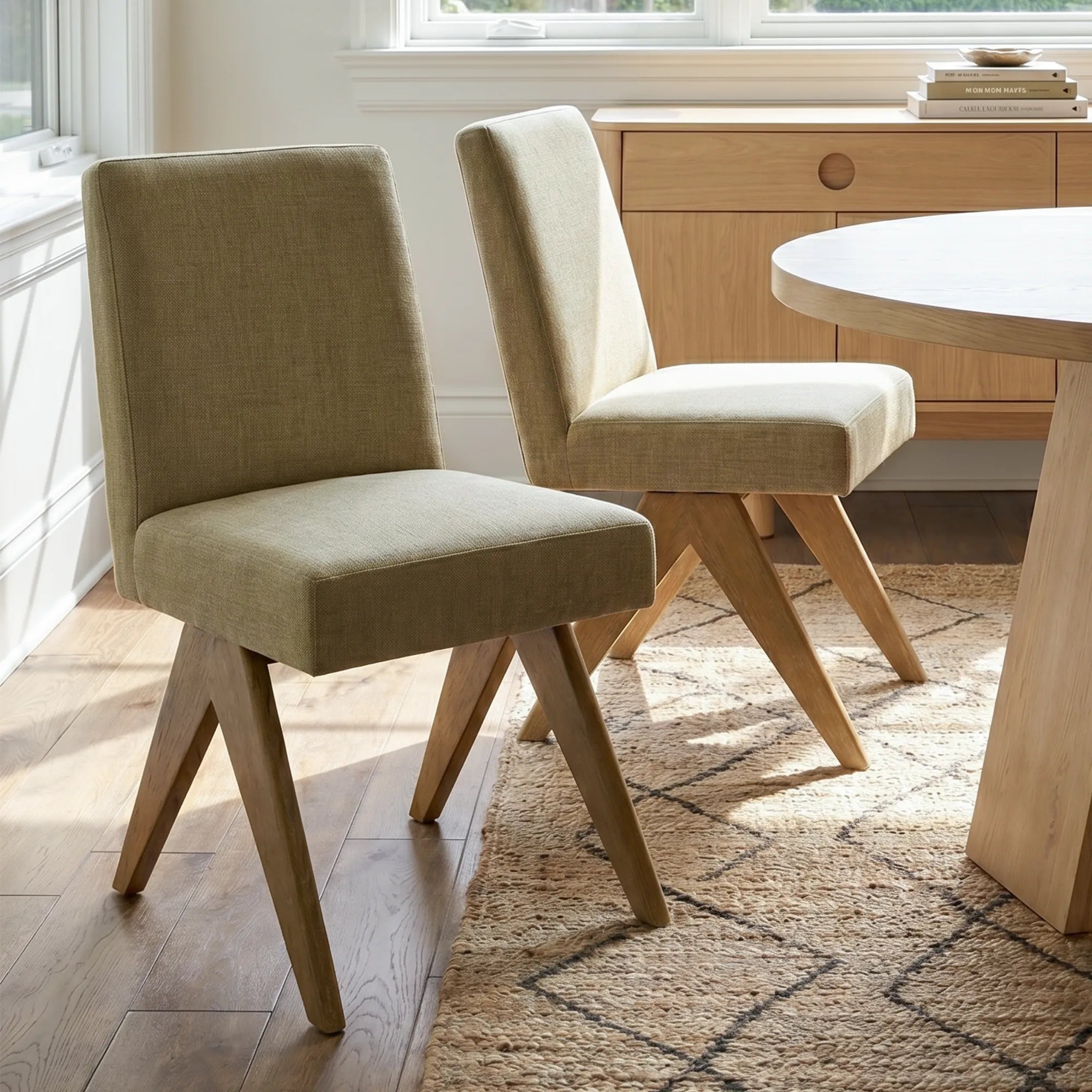 Morgan Mid-Century Upholstered Dining Chair (Set of 2)