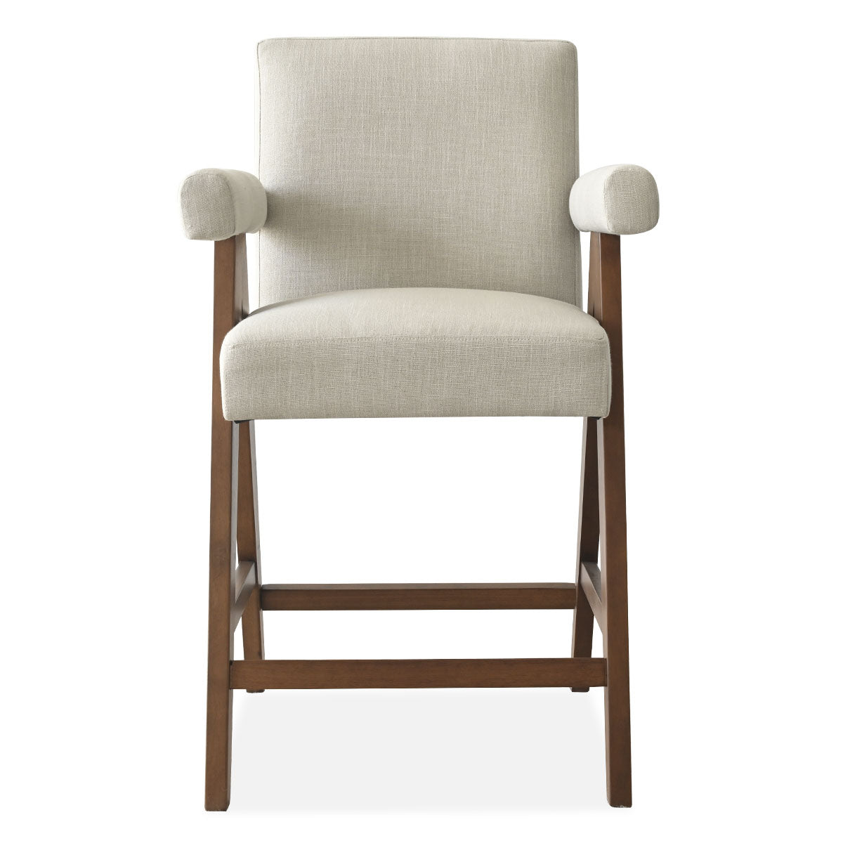 Morgan Upholstered Counter Stool with Arms (1-Piece)