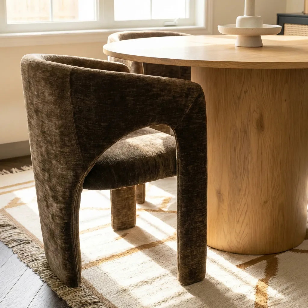 Musk & Khloe 41.5" Round Dining Table Set for 4 (5-Piece)