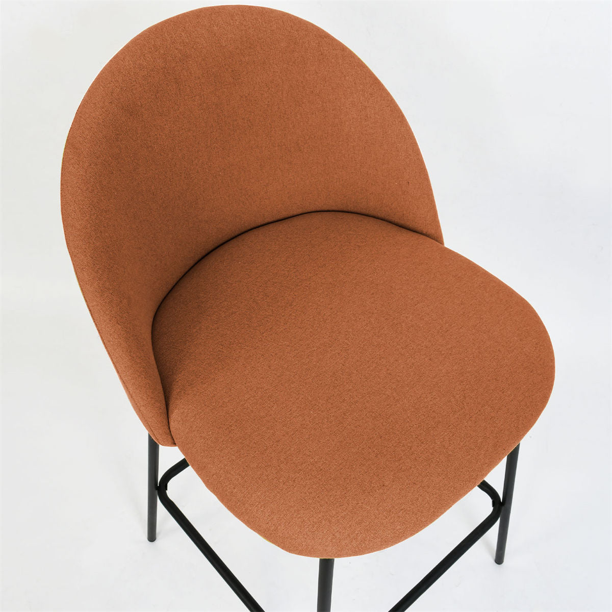 [Closeout-Only 129.99$]Nano 25'' Upholstered Low Back Counter Stool (Set of 2)