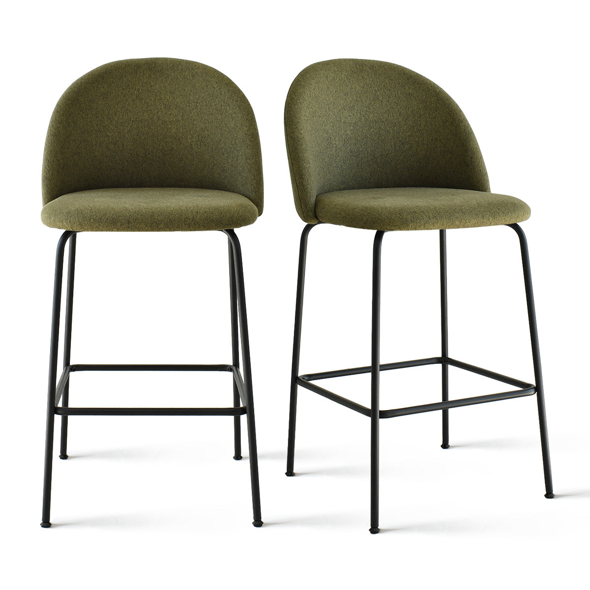 [Closeout-Only 129.99$]Nano 25'' Upholstered Low Back Counter Stool (Set of 2)