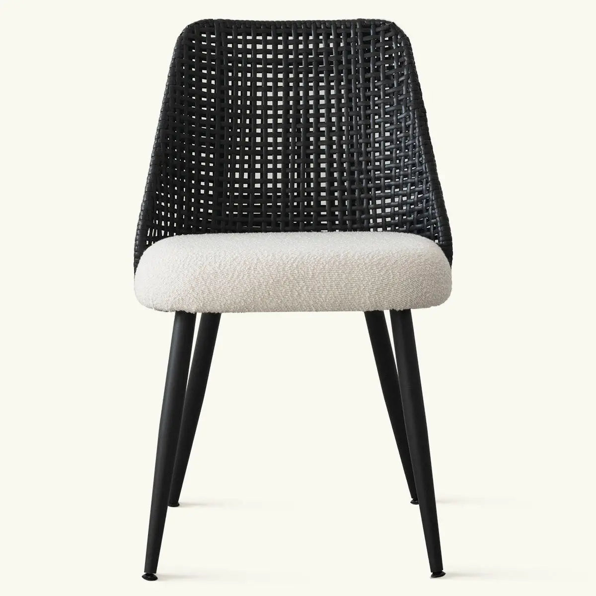 Nice Rattan Upholstered Dining Chair Set of 4