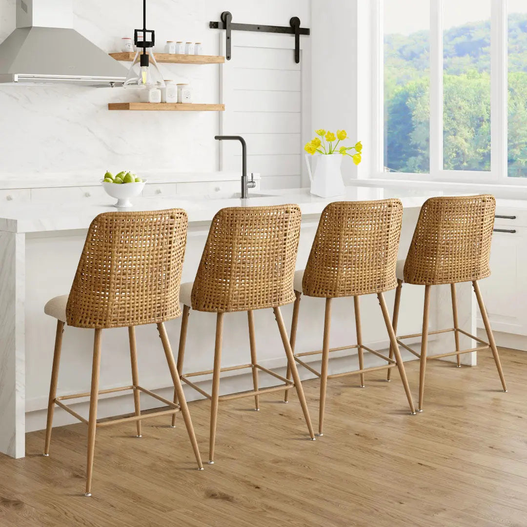 Kitchen Swivel Rattan Counter Stools Swivel Rattan Counter Stools