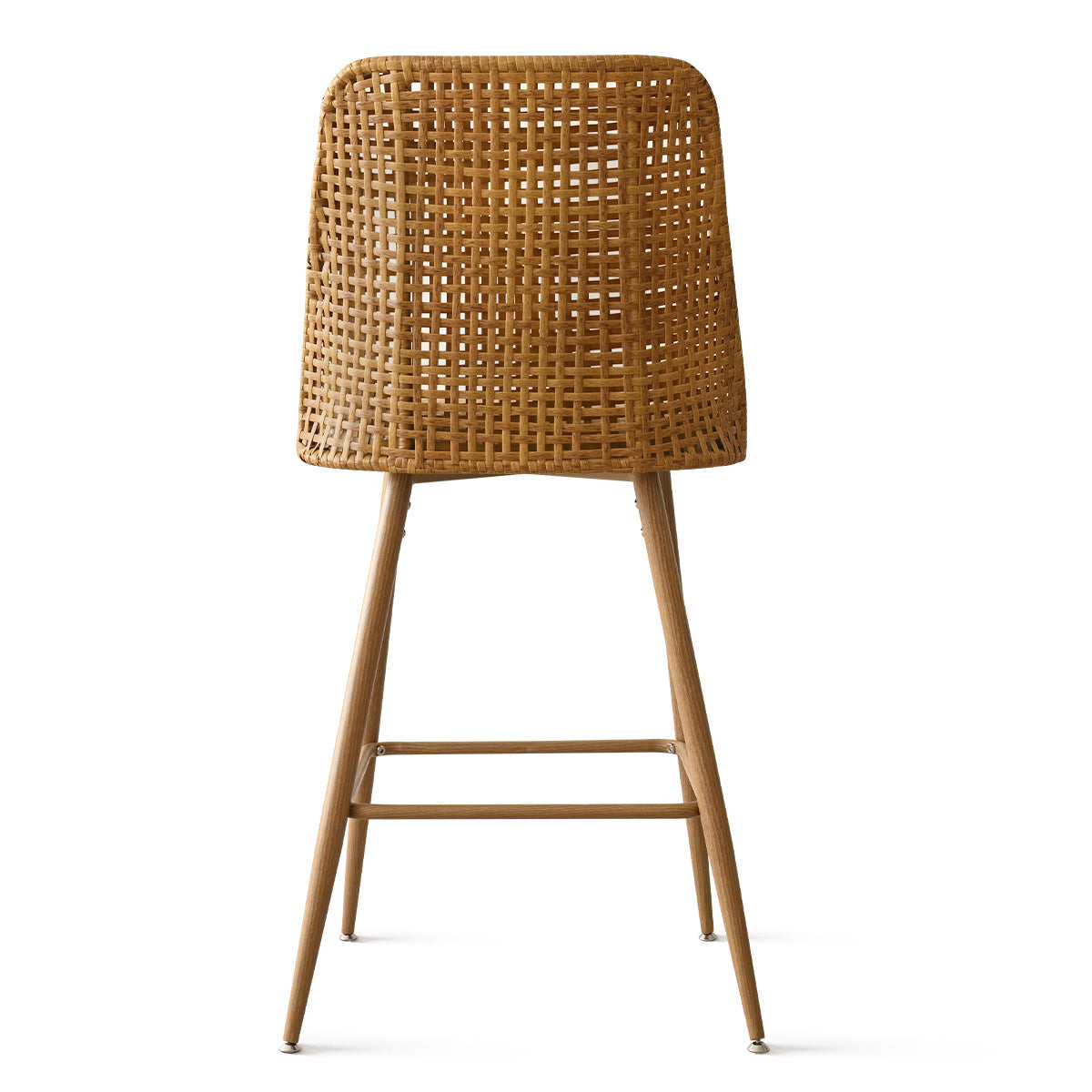 Nice 27" Rattan Upholstered Counter Stool (Set of 2)